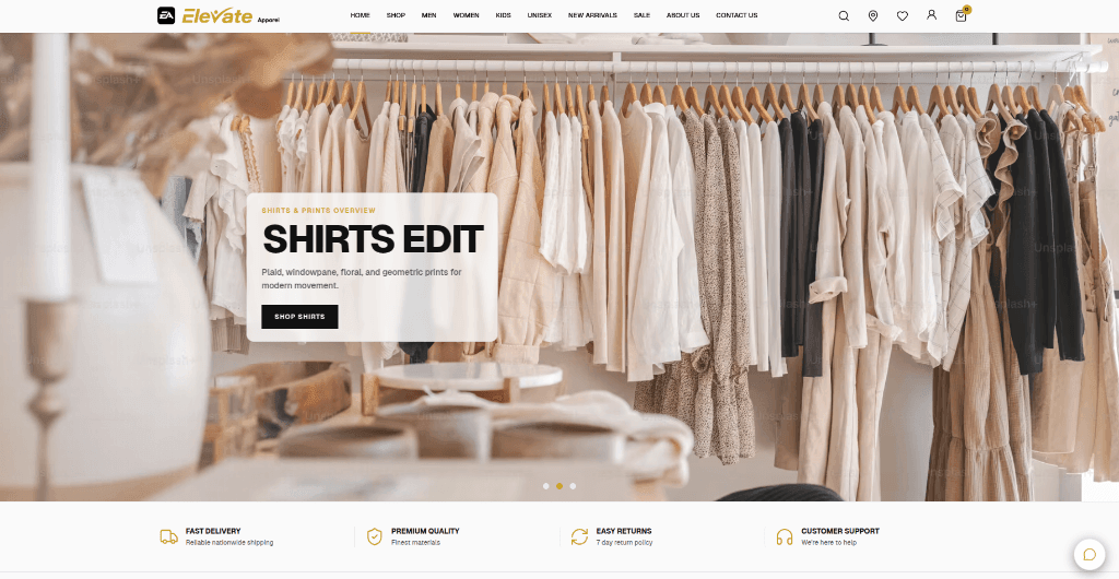 Elevate Apparel — E-Commerce Platform — screenshot 1 of 5